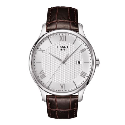 hermes silver watch w leather strap set